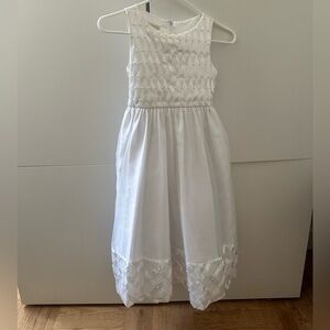 White Girls' Sleeveless First Communion or Flower Girl Dress by Cinderella